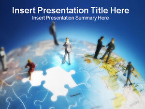 Earth puzzle creative business ppt template