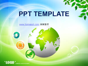 Caring for the earth - green ppt template