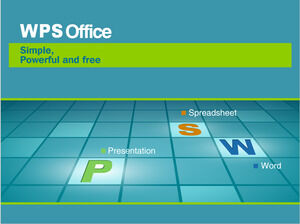 WPS office simple business ppt template