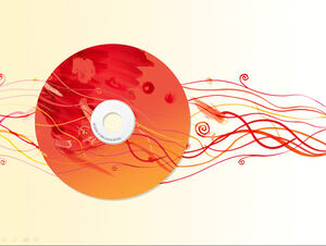 Templat ppt disk CD