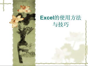 Lotus Tuschemalerei im chinesischen Stil ppt-Vorlage