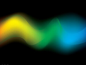 Modello di immagine di sfondo PPT di linee luminose colorate