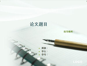 Template tesis kelulusan notebook pena yang elegan