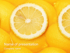 Ломтики лимона и шаблон РРТ лимона