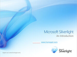 Templat ppt produk Microsoft Silverlight Microsoft