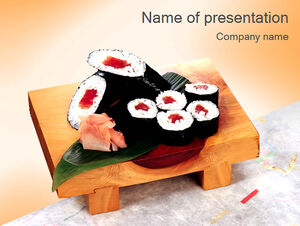 Sushi - Plantilla ppt de dieta tradicional japonesa