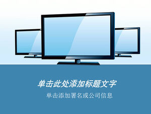 Template ppt produk digital monitor komputer