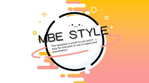Cartoon MBE style PPT template free download