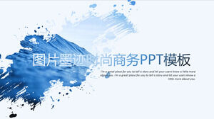 Template PPT bisnis mode tinta gambar kreatif