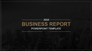 Plantilla PPT de informe de negocios negro fresco de alta gama