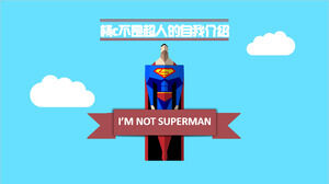 Template PPT pengenalan diri superman yang kreatif