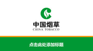 Официальный шаблон PPT China Tobacco Company