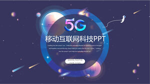 Fajny szablon mobilnego Internetu PPT 5G