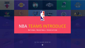 Modelo de PPT de introdução de estrela do time de basquete da NBA