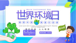 World Environment Day theme class meeting PPT template
