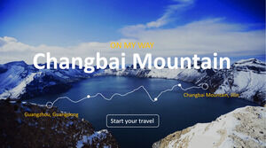 Modèle PPT d'introduction aux attractions de l'itinéraire touristique de Changbai Mountain