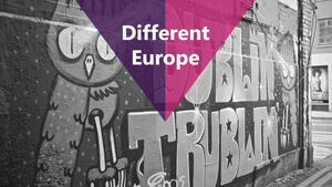 Avrupa seyahat şehri tanıtımı PPT şablonu