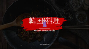 Kore mutfağı franchise tanıtım PPT şablonu