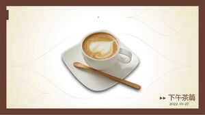 Cappuccino-Kaffee-Nachmittagstee PPT-Vorlage