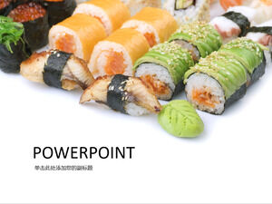 Köstliches japanisches Sushi PPT-Hintergrundbild