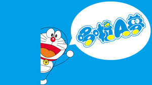 Doraemon Doraemon Katzenthema PPT-Vorlage