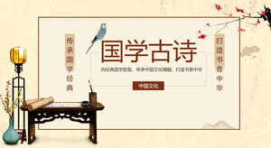Download del modello PPT di tema di poesia cinese squisito in stile classico