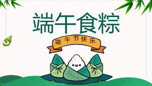 "Dragon Boat Festival Food Zongzi" zeigt Ihnen, wie Sie Zongzi PPT herunterladen