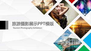 Fotografi perjalanan menampilkan template PPT