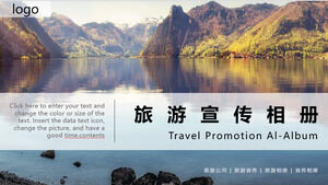 Travel agency travel promotion album PPT template