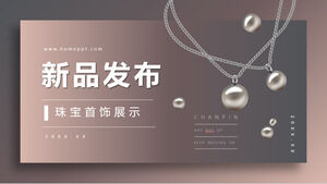 Modèle PPT de conférence de lancement de nouveau produit de bijoux élégants haut de gamme