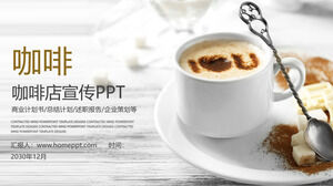 Modello PPT a tema caffè marrone