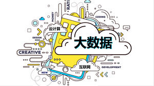 Kreatywny styl MBE big data cloud computing szablon motywu PPT
