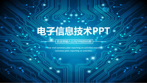 Elektronik bilgi teknolojisi PPT eğitim yazılımı şablonu