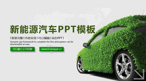 Template PPT kendaraan energi baru yang hijau
