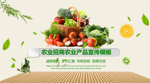 Șablon PPT de fundal pentru legume și produse agricole