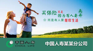 Chiny Life Insurance Business Wprowadzenie Szablon PPT