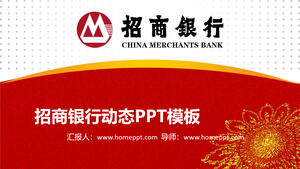 China Merchants Bank dynamiczny raport z pracy szablon PPT do pobrania za darmo