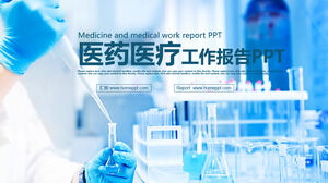 Fond de laboratoire de chimie du modèle PPT de médecine de la vie