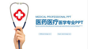 Șablon PPT de doctor de spital cu stetoscop în mână