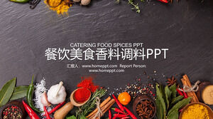 Modelo de PPT de especiarias gourmet