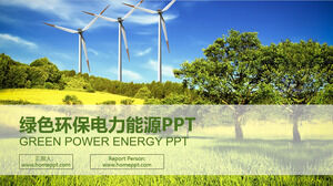 Otlak yel değirmeni enerji üretimi PPT şablonu