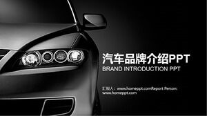 Black and white automotive industry PPT template