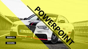 Audi sports car background car display PPT template
