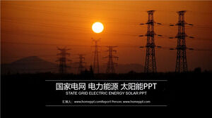 Modelo de PPT de Relatório de Trabalho da State Grid Electric Power Company