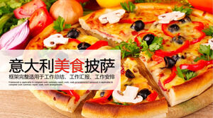 Шаблон PPT для пиццы с итальянской едой