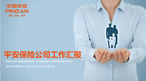 PPT-Vorlage für den PPT-Arbeitszusammenfassungsbericht der Ping An Insurance Company of China