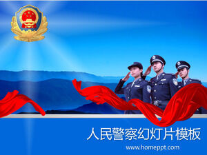 The solemn people's police PPT template download