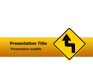 Yellow Traffic Alert PowerPoint Template Free Download