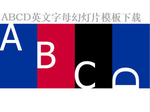 abcd English letters foreign education PPT template