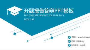 파란색 간단한 졸업 논문 오프닝 보고서 PPT 템플릿 다운로드